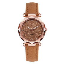 Load image into Gallery viewer, Dropshipping Women Romantic Starry Sky Wrist Watch Leather Rhinestone Designer Ladies Clock Simple Dress Gfit Montre Femme D30