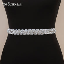 Load image into Gallery viewer, TOPQUEEN S216 Women's Rhinestones Handmade Belt Wedding Belt Accessories Marriage Bridal Sashes wedding bridal sashs Any Size