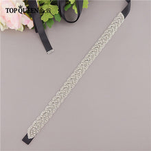 Load image into Gallery viewer, TOPQUEEN S216 Women's Rhinestones Handmade Belt Wedding Belt Accessories Marriage Bridal Sashes wedding bridal sashs Any Size