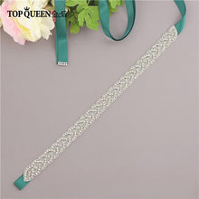 Load image into Gallery viewer, TOPQUEEN S216 Women's Rhinestones Handmade Belt Wedding Belt Accessories Marriage Bridal Sashes wedding bridal sashs Any Size