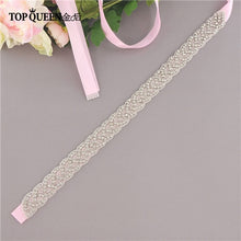 Load image into Gallery viewer, TOPQUEEN S216 Women's Rhinestones Handmade Belt Wedding Belt Accessories Marriage Bridal Sashes wedding bridal sashs Any Size