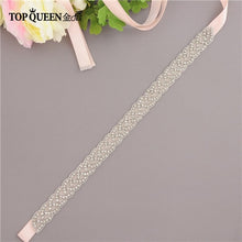 Load image into Gallery viewer, TOPQUEEN S216 Women's Rhinestones Handmade Belt Wedding Belt Accessories Marriage Bridal Sashes wedding bridal sashs Any Size