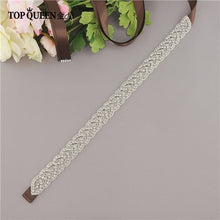 Load image into Gallery viewer, TOPQUEEN S216 Women's Rhinestones Handmade Belt Wedding Belt Accessories Marriage Bridal Sashes wedding bridal sashs Any Size