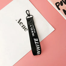 Load image into Gallery viewer, Off White Keychain Ribbon key chain porte clef Phone Case Key ring llaveros sleutelhanger Chaveiro portachiavi Bag Charm