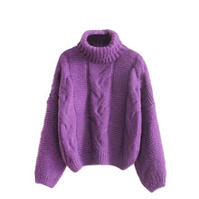 Load image into Gallery viewer, Autumn Winter Women Fashion Sweater Basic Female Pullover Batwing Sleeve Solid Color Femme Casual Knitted Streetwear