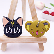Load image into Gallery viewer, 2Pcs/set Cute Cartoon Silicone Protective key Case Cover For key Control Dust Cover Holder Organizer Home Accessories Supplies
