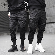 Load image into Gallery viewer, Ribbons Cargo Pants Men Casual Streetwear Harajuku Pants Hip Hop Trendy casual youth slim pants Stylish Men's Jogger Trousers