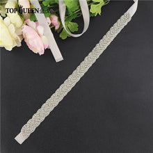 Load image into Gallery viewer, TOPQUEEN S216 Women&#39;s Rhinestones Handmade Belt Wedding  Belt Accessories Marriage Bridal Sashes wedding bridal sashs Any Size
