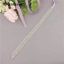 Load image into Gallery viewer, TOPQUEEN S216 Women&#39;s Rhinestones Handmade Belt Wedding  Belt Accessories Marriage Bridal Sashes wedding bridal sashs Any Size
