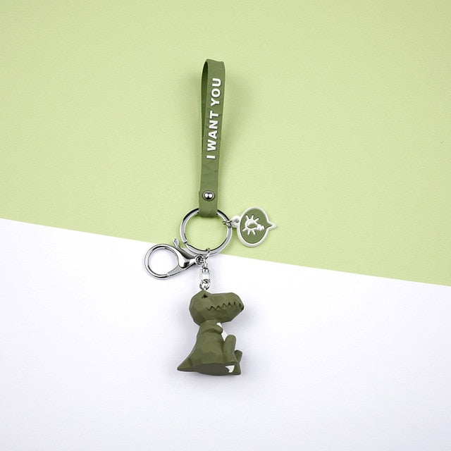 2019 New Fashion Cute Dinosaur Keychain Key Ring Cat Fashion Cartoon Key Chain Creative Car Bag Phone Key Ring