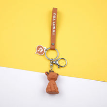 Load image into Gallery viewer, 2019 New Fashion Cute Dinosaur Keychain Key Ring Cat Fashion Cartoon Key Chain Creative Car Bag Phone Key Ring
