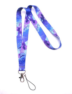 1 pcs cartoon  mickey minnie princess stitch Donald Duck Daisy Lanyard Key Lanyard Cosplay Badge ID Cards Holders Neck