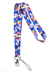 1 pcs cartoon  mickey minnie princess stitch Donald Duck Daisy Lanyard Key Lanyard Cosplay Badge ID Cards Holders Neck