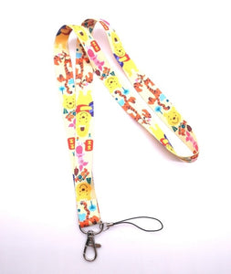 1 pcs cartoon  mickey minnie princess stitch Donald Duck Daisy Lanyard Key Lanyard Cosplay Badge ID Cards Holders Neck