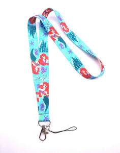 1 pcs cartoon  mickey minnie princess stitch Donald Duck Daisy Lanyard Key Lanyard Cosplay Badge ID Cards Holders Neck