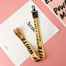 Load image into Gallery viewer, Off White Keychain Ribbon key chain porte clef Phone Case Key ring llaveros sleutelhanger Chaveiro portachiavi Bag Charm
