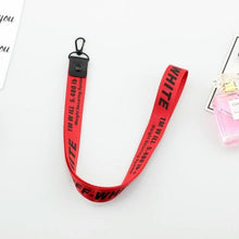 Load image into Gallery viewer, Off White Keychain Ribbon key chain porte clef Phone Case Key ring llaveros sleutelhanger Chaveiro portachiavi Bag Charm

