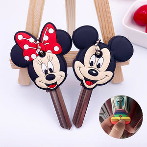 2Pcs/set Cute Cartoon Silicone Protective key Case Cover For key Control Dust Cover Holder Organizer Home Accessories Supplies