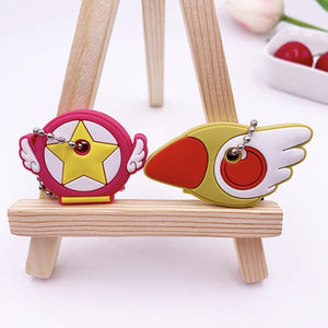 2Pcs/set Cute Cartoon Silicone Protective key Case Cover For key Control Dust Cover Holder Organizer Home Accessories Supplies