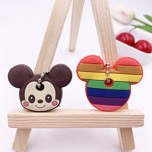 2Pcs/set Cute Cartoon Silicone Protective key Case Cover For key Control Dust Cover Holder Organizer Home Accessories Supplies