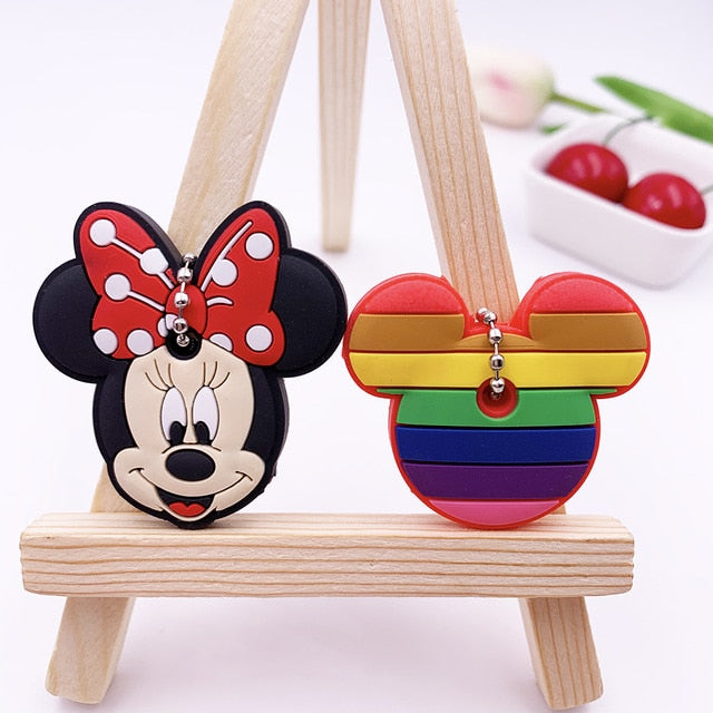 2Pcs/set Cute Cartoon Silicone Protective key Case Cover For key Control Dust Cover Holder Organizer Home Accessories Supplies