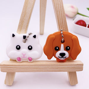 2Pcs/set Cute Cartoon Silicone Protective key Case Cover For key Control Dust Cover Holder Organizer Home Accessories Supplies