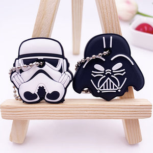 2Pcs/set Cute Cartoon Silicone Protective key Case Cover For key Control Dust Cover Holder Organizer Home Accessories Supplies