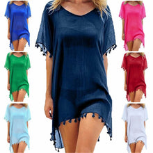 Load image into Gallery viewer, Women Beach Cover Up Lace Hollow Crochet Swimsuit Beach Dress Women 2020 Summer Cover-Ups Bathing Suit Ladies Beach Wear Tunic
