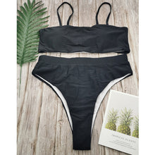 Load image into Gallery viewer, Sexy High Waist Bikini Set Swimsuit Popular Swimming Suit Biquini Two Pieces Solid High Quality Swimwear Women Fashion Beachwear
